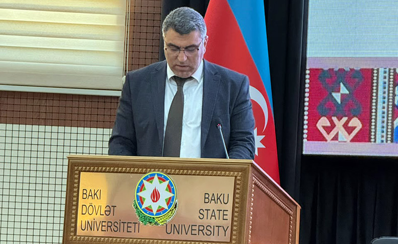 Folklor İnstitutunun əməkdaşı beynəlxalq elmi konfransda Qərbi Azərbaycan irsinin qorunması ilə bağlı məruzə ilə çıxış edib