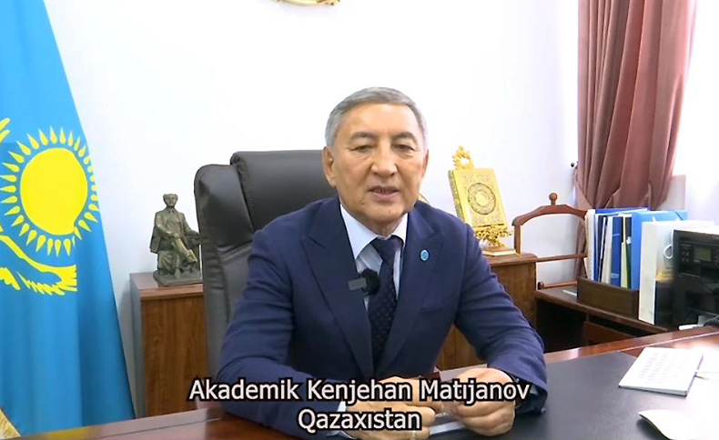 Akademik Kenjehan Matıjanovdan VIII Beynəlxalq Elmi Simpoziuma videomüraciət